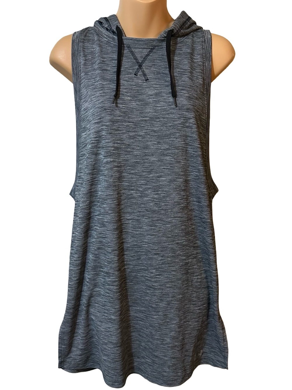 Under Armour Women’s MD HeatGear Sleeveless Hoodie Tank Gray Loose Fit